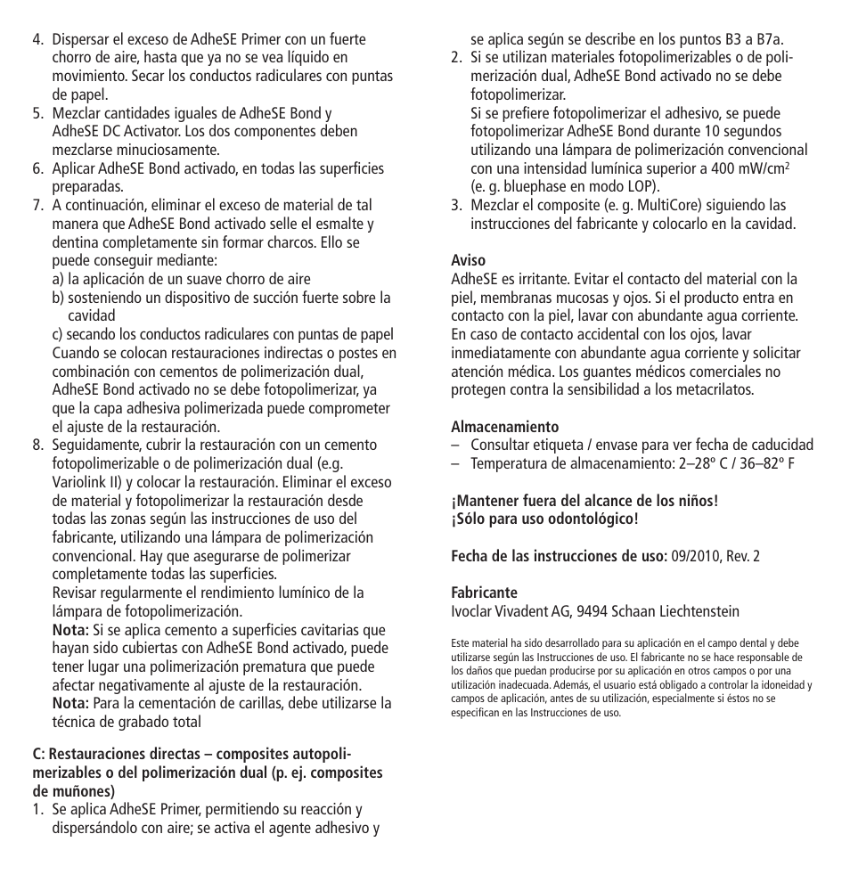 Ivoclar Vivadent AdheSE v.3 User Manual | Page 13 / 41