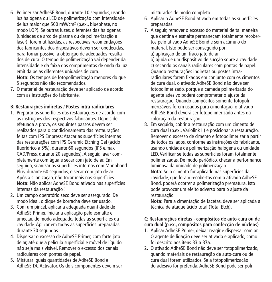 Ivoclar Vivadent AdheSE v.3 User Manual | Page 15 / 41