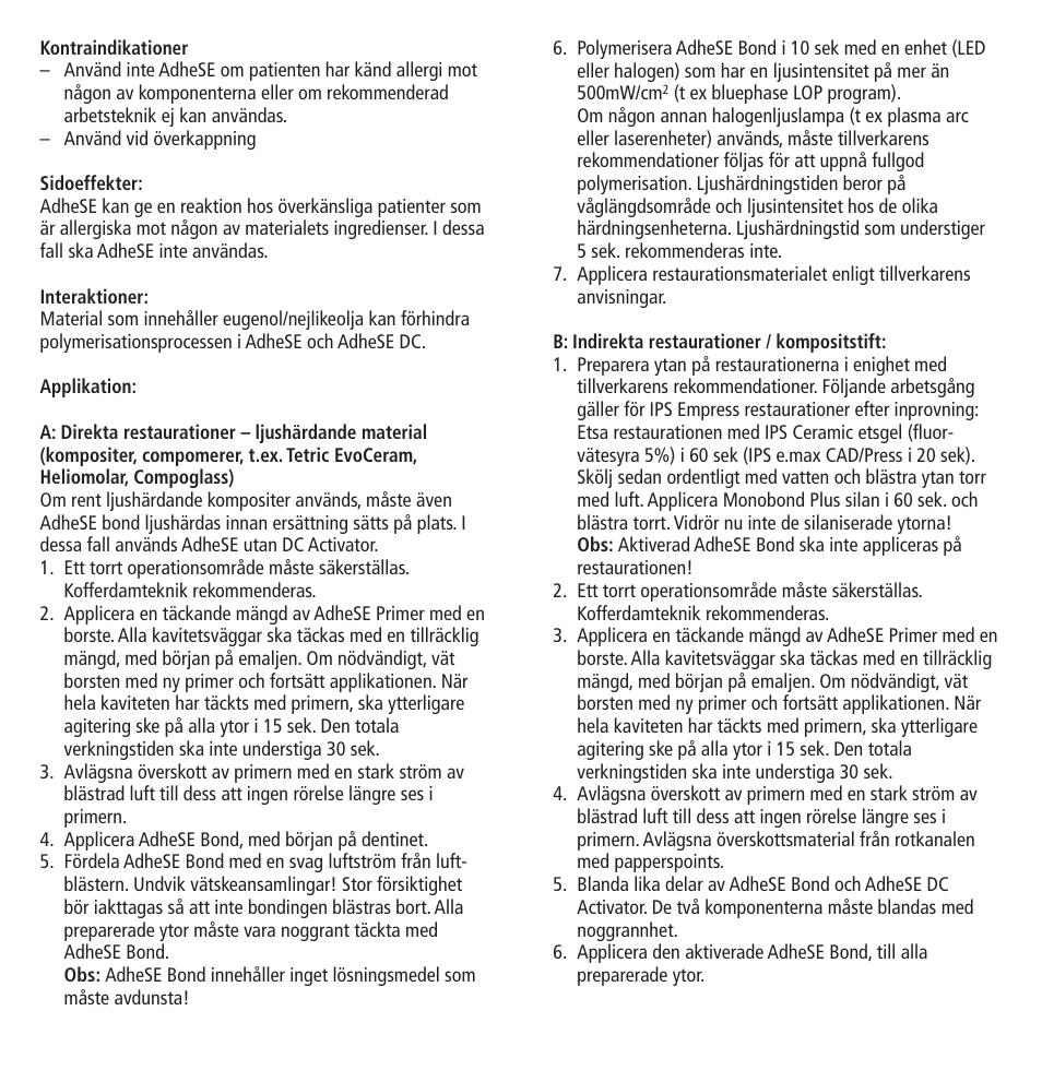 Ivoclar Vivadent AdheSE v.3 User Manual | Page 17 / 41