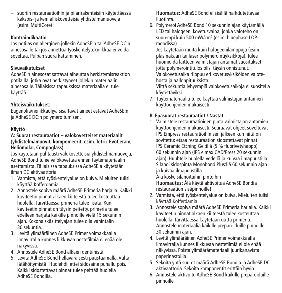 Ivoclar Vivadent AdheSE v.3 User Manual | Page 22 / 41