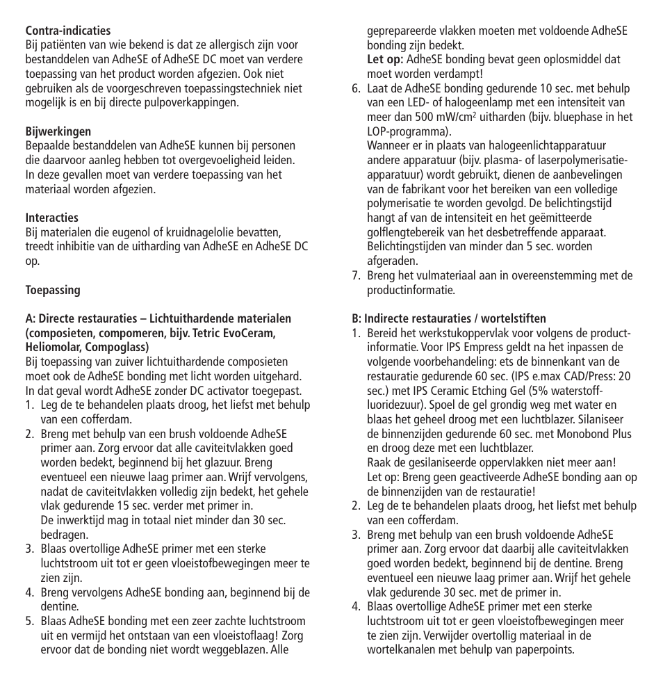 Ivoclar Vivadent AdheSE v.3 User Manual | Page 27 / 41
