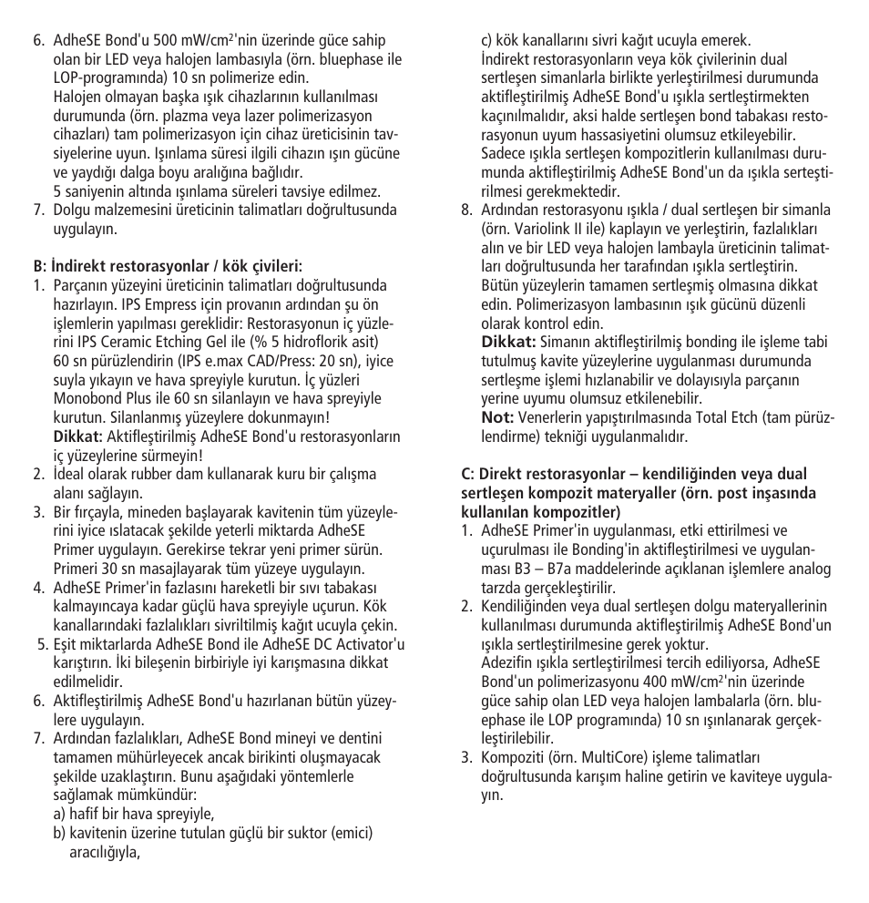 Ivoclar Vivadent AdheSE v.3 User Manual | Page 33 / 41