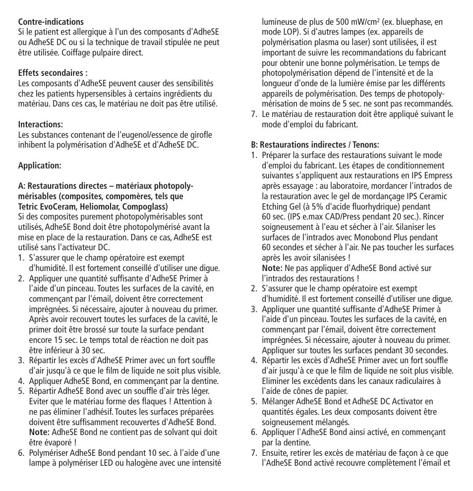 Ivoclar Vivadent AdheSE v.3 User Manual | Page 7 / 41