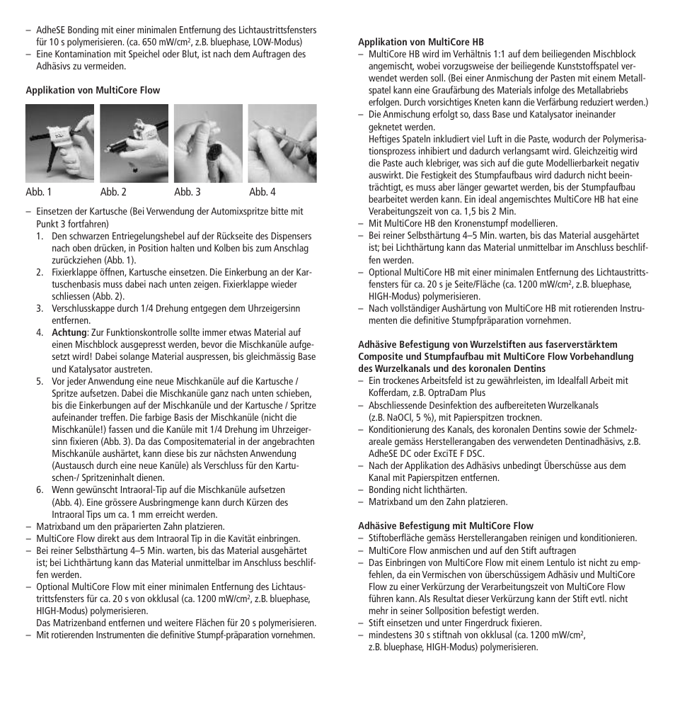 Ivoclar Vivadent MultiCore v.2 User Manual | Page 5 / 40