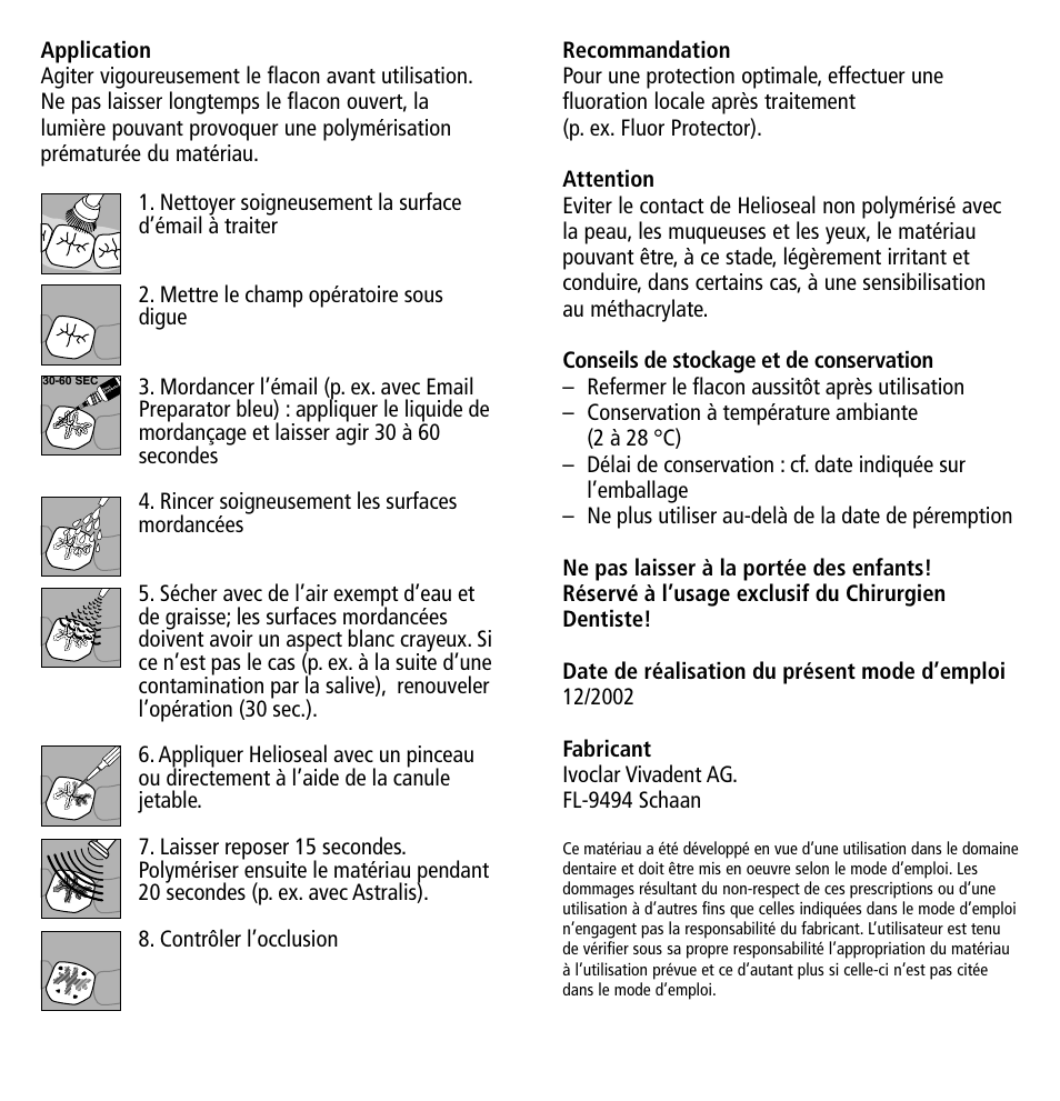 Ivoclar Vivadent Helioseal v.1 User Manual | Page 5 / 20