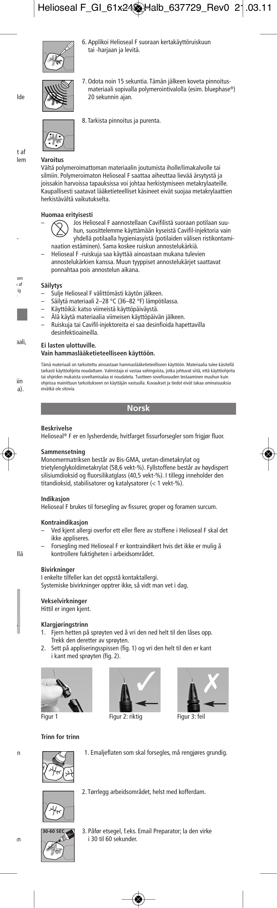 Norsk | Ivoclar Vivadent Helioseal F v.2 User Manual | Page 11 / 20