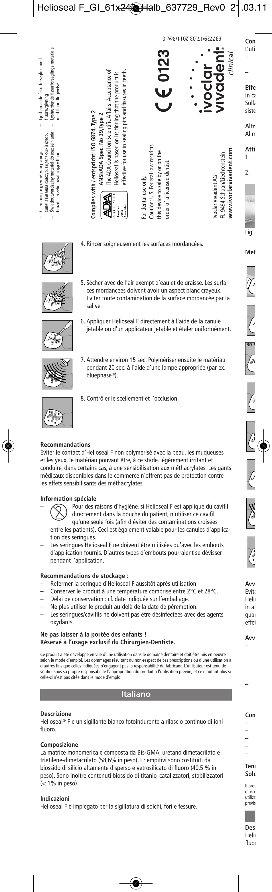 Italiano | Ivoclar Vivadent Helioseal F v.2 User Manual | Page 4 / 20