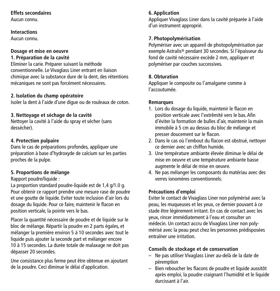 Ivoclar Vivadent Vivaglass Liner v.1 User Manual | Page 6 / 24