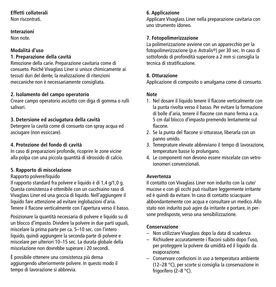 Ivoclar Vivadent Vivaglass Liner v.1 User Manual | Page 8 / 24