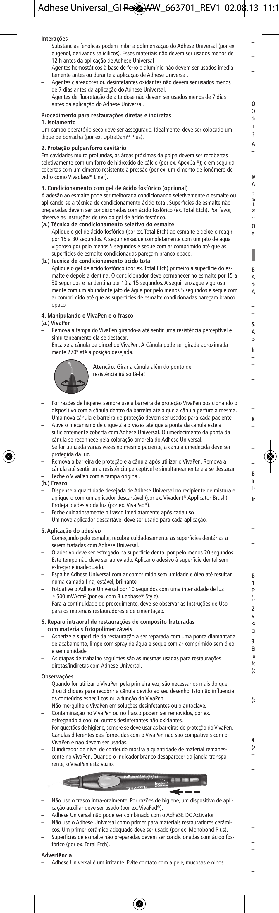 Ivoclar Vivadent Adhese Universal v.2 User Manual | Page 10 / 48