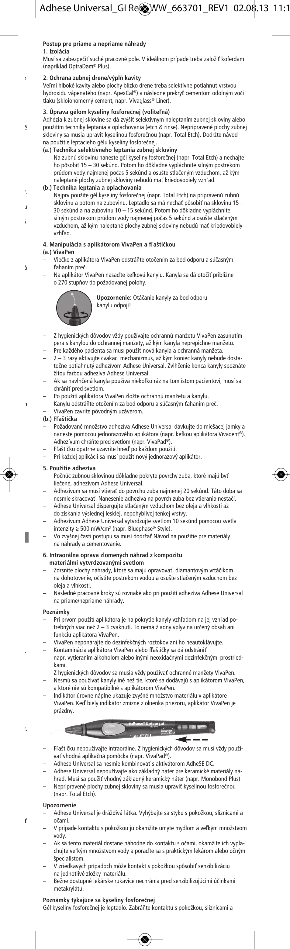 Ivoclar Vivadent Adhese Universal v.2 User Manual | Page 27 / 48