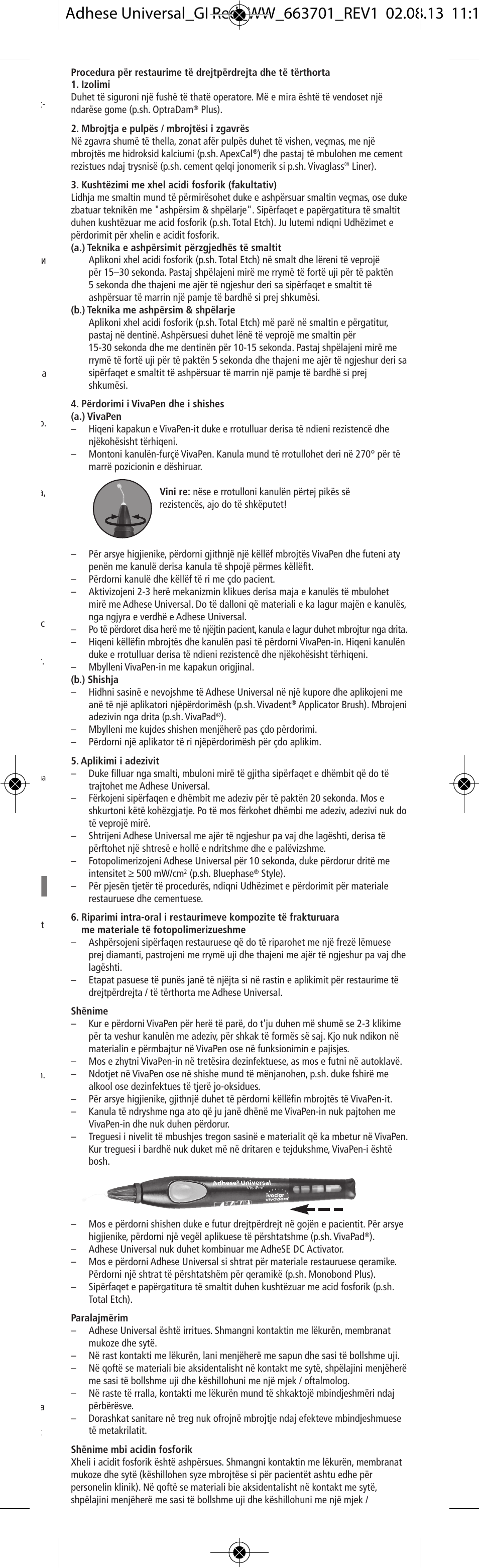 Ivoclar Vivadent Adhese Universal v.2 User Manual | Page 37 / 48