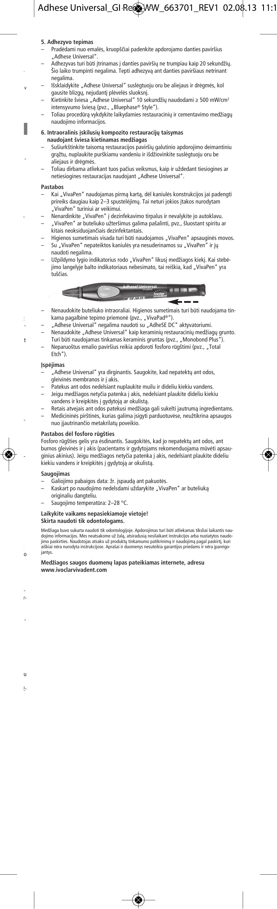 Ivoclar Vivadent Adhese Universal v.2 User Manual | Page 47 / 48