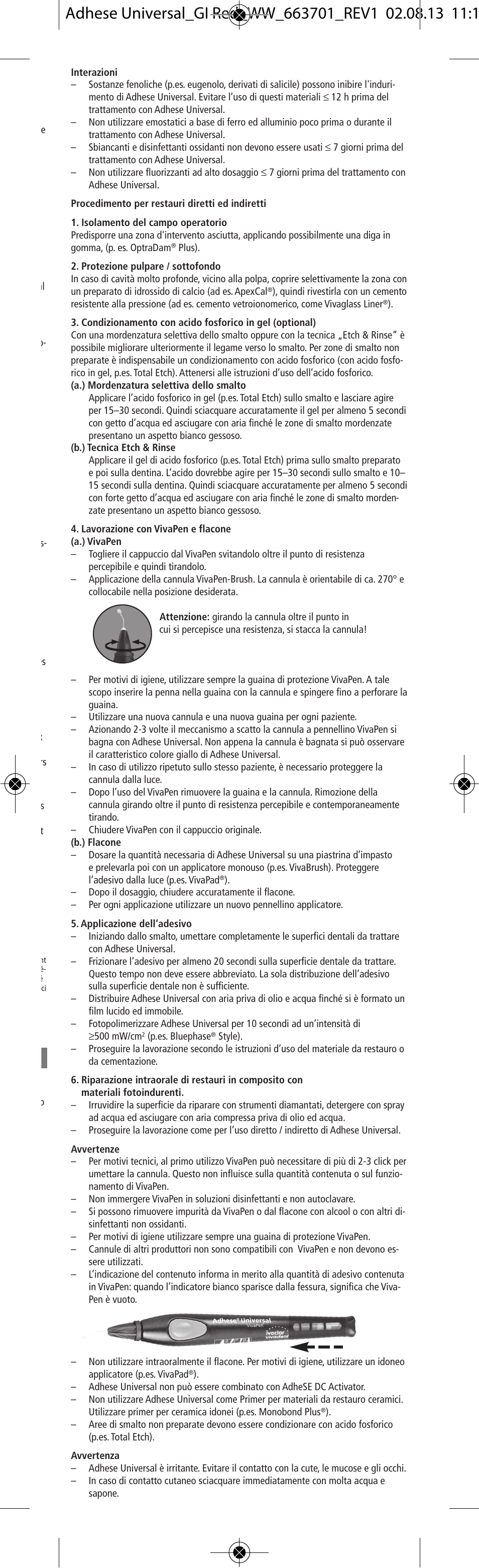 Ivoclar Vivadent Adhese Universal v.2 User Manual | Page 7 / 48