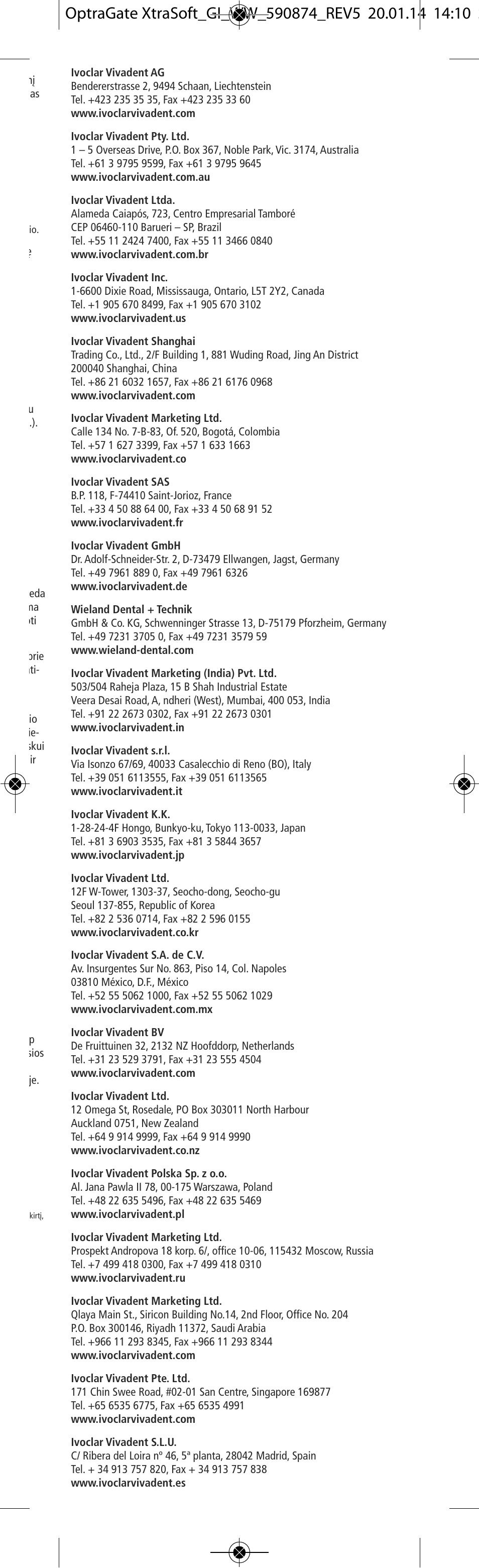Ivoclar Vivadent OptraGate ExtraSoft Version v.5 User Manual | Page 47 / 48
