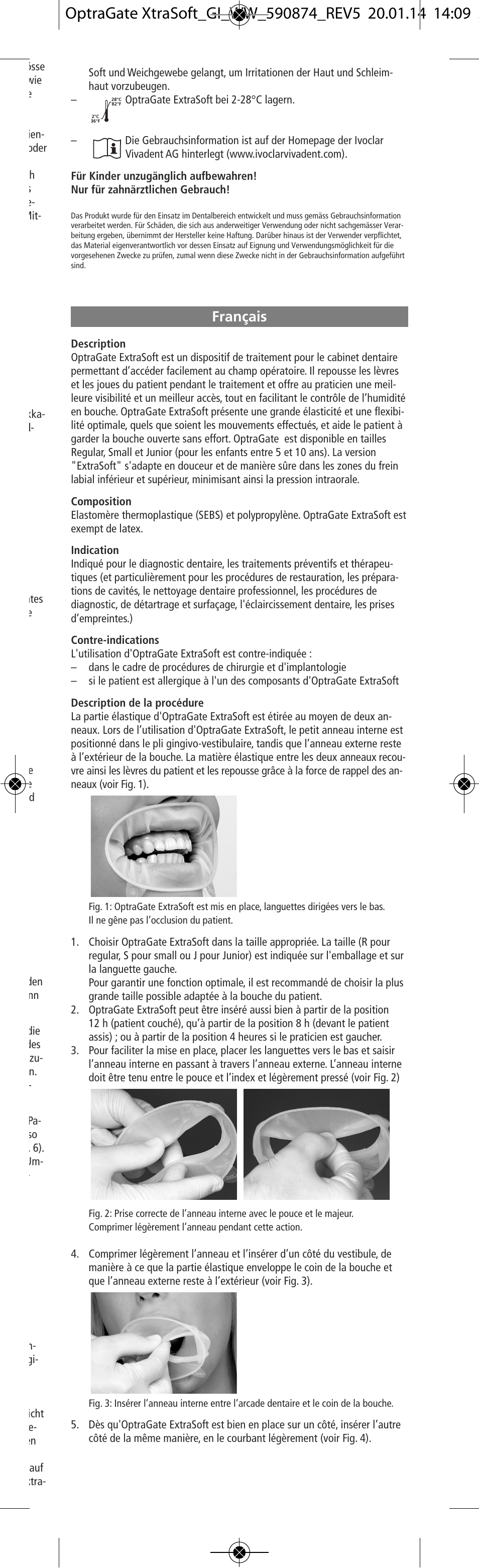 Français | Ivoclar Vivadent OptraGate ExtraSoft Version v.5 User Manual | Page 5 / 48
