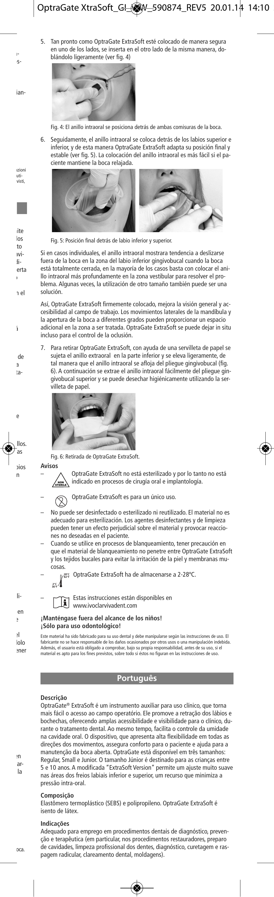 Português | Ivoclar Vivadent OptraGate ExtraSoft Version v.5 User Manual | Page 9 / 48