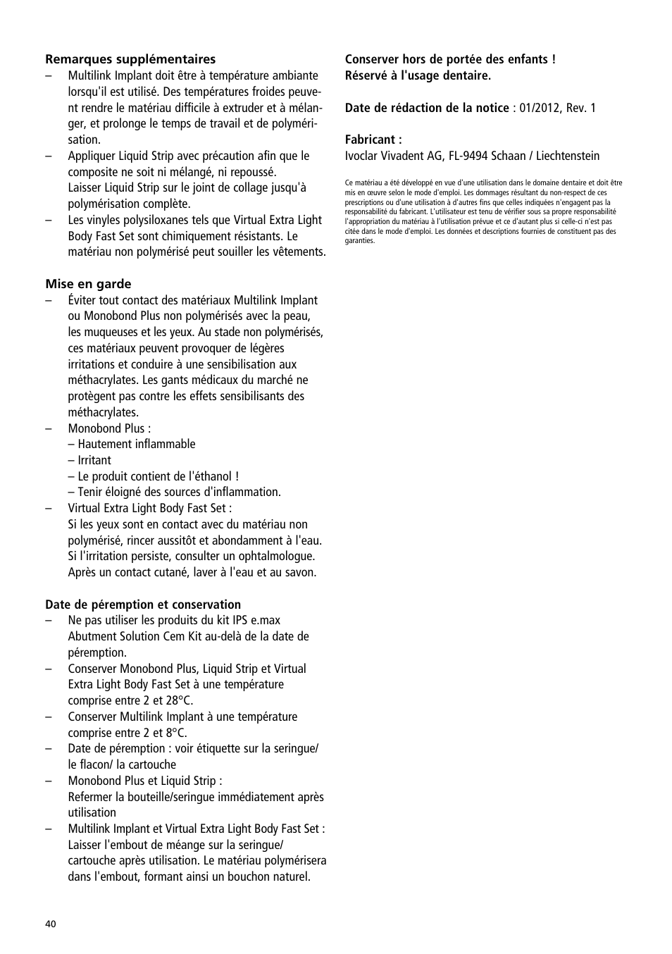 Ivoclar Vivadent IPS e.max Abutment Solutions Cem Kit v.3 User Manual | Page 40 / 80