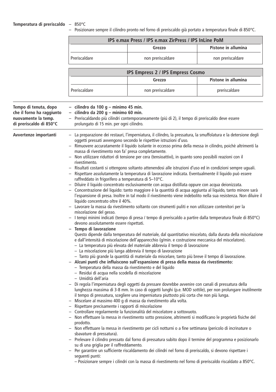 Ivoclar Vivadent IPS PressVEST Speed v.1 User Manual | Page 18 / 52