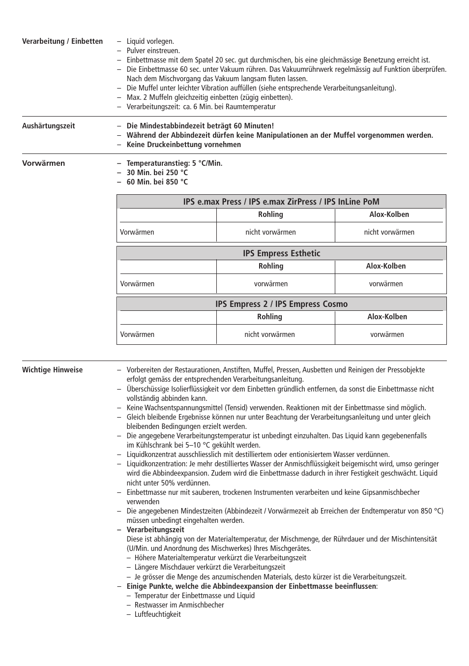 Ivoclar Vivadent IPS PressVEST v1.pdf User Manual | Page 12 / 54