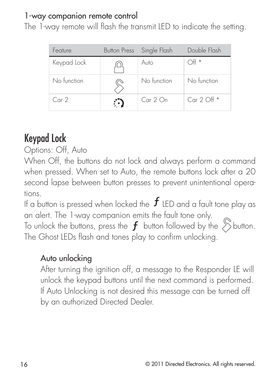 Keypad lock | CLIFFORD 420.4X User Manual | Page 19 / 40
