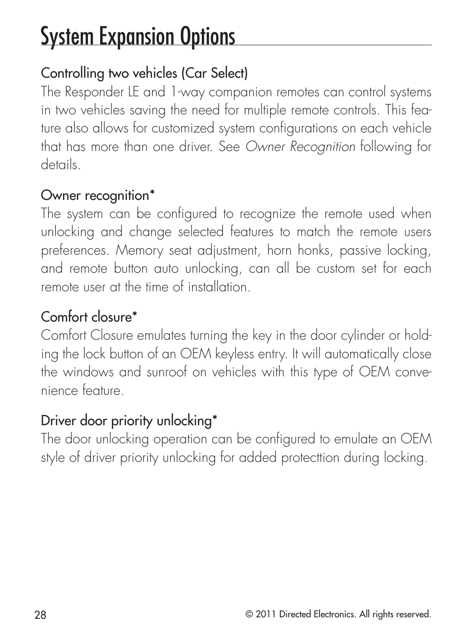 System expansion options | CLIFFORD 420.4X User Manual | Page 31 / 40
