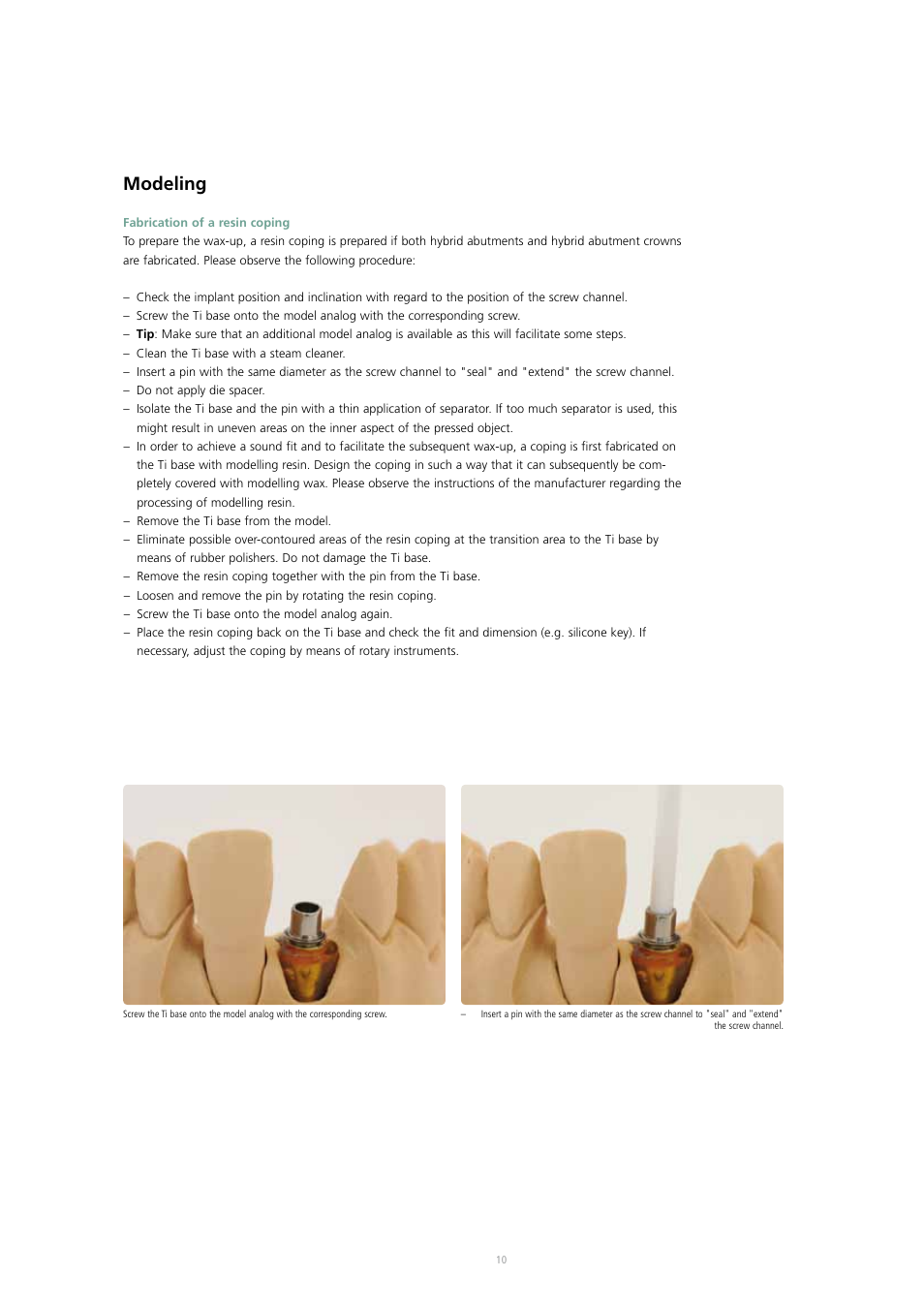 Modeling | Ivoclar Vivadent IPS e.max Press Abutment Solutions v.2 User Manual | Page 10 / 56