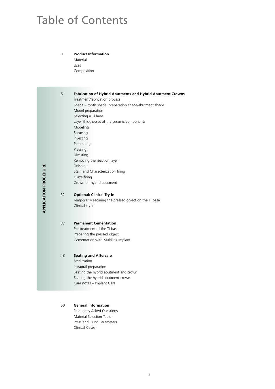 Ivoclar Vivadent IPS e.max Press Abutment Solutions v.2 User Manual | Page 2 / 56