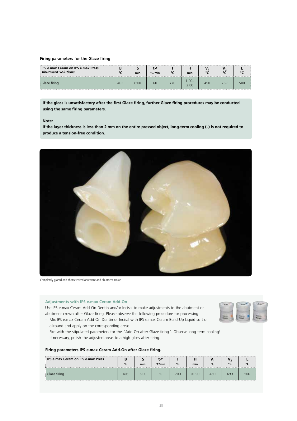 Ivoclar Vivadent IPS e.max Press Abutment Solutions v.2 User Manual | Page 28 / 56