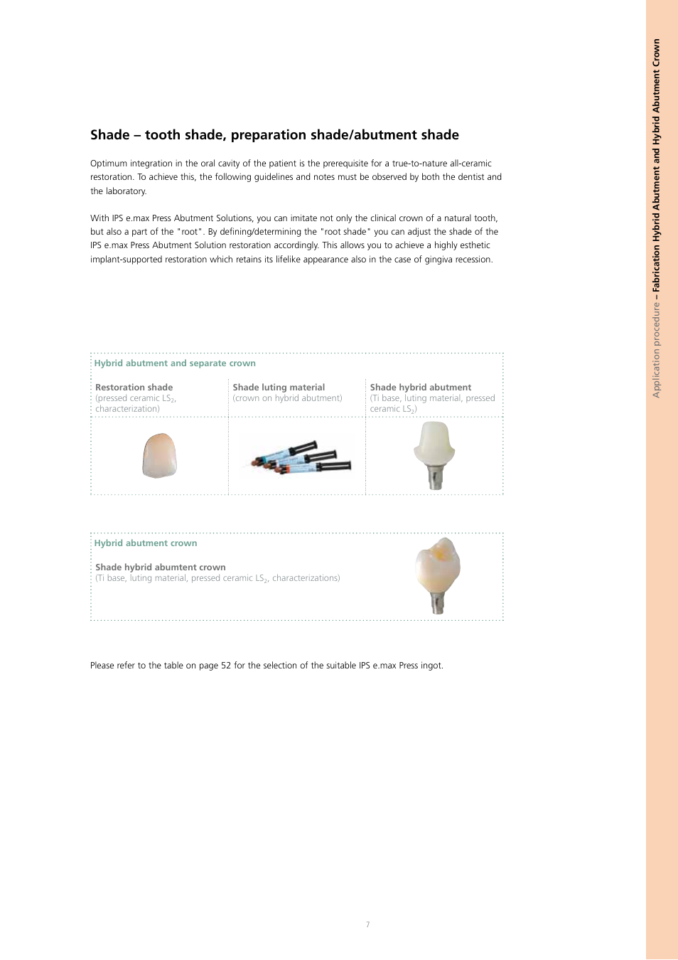 Ivoclar Vivadent IPS e.max Press Abutment Solutions v.2 User Manual | Page 7 / 56