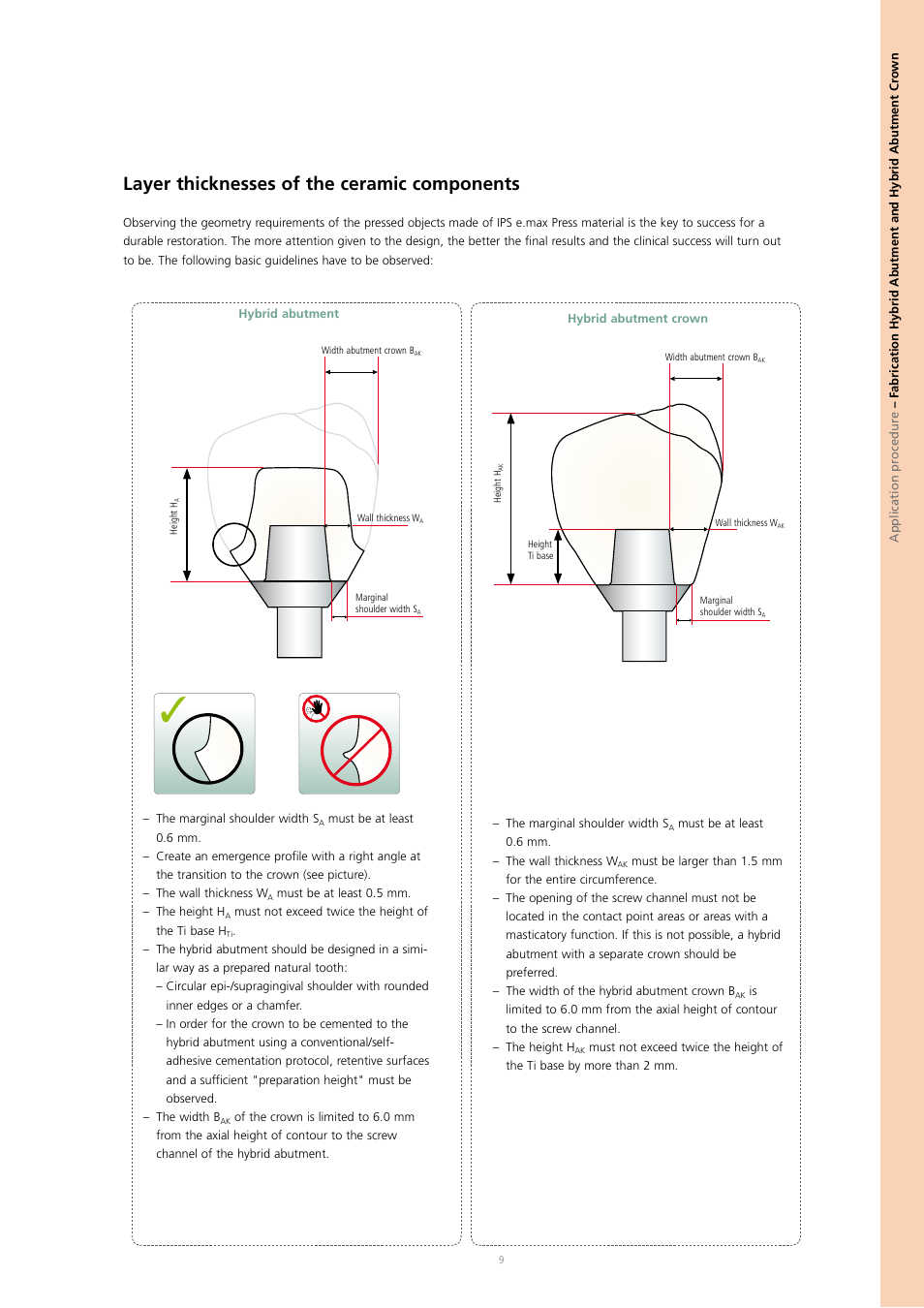 Layer­thicknesses­of­the­ceramic­components | Ivoclar Vivadent IPS e.max Press Abutment Solutions v.2 User Manual | Page 9 / 56