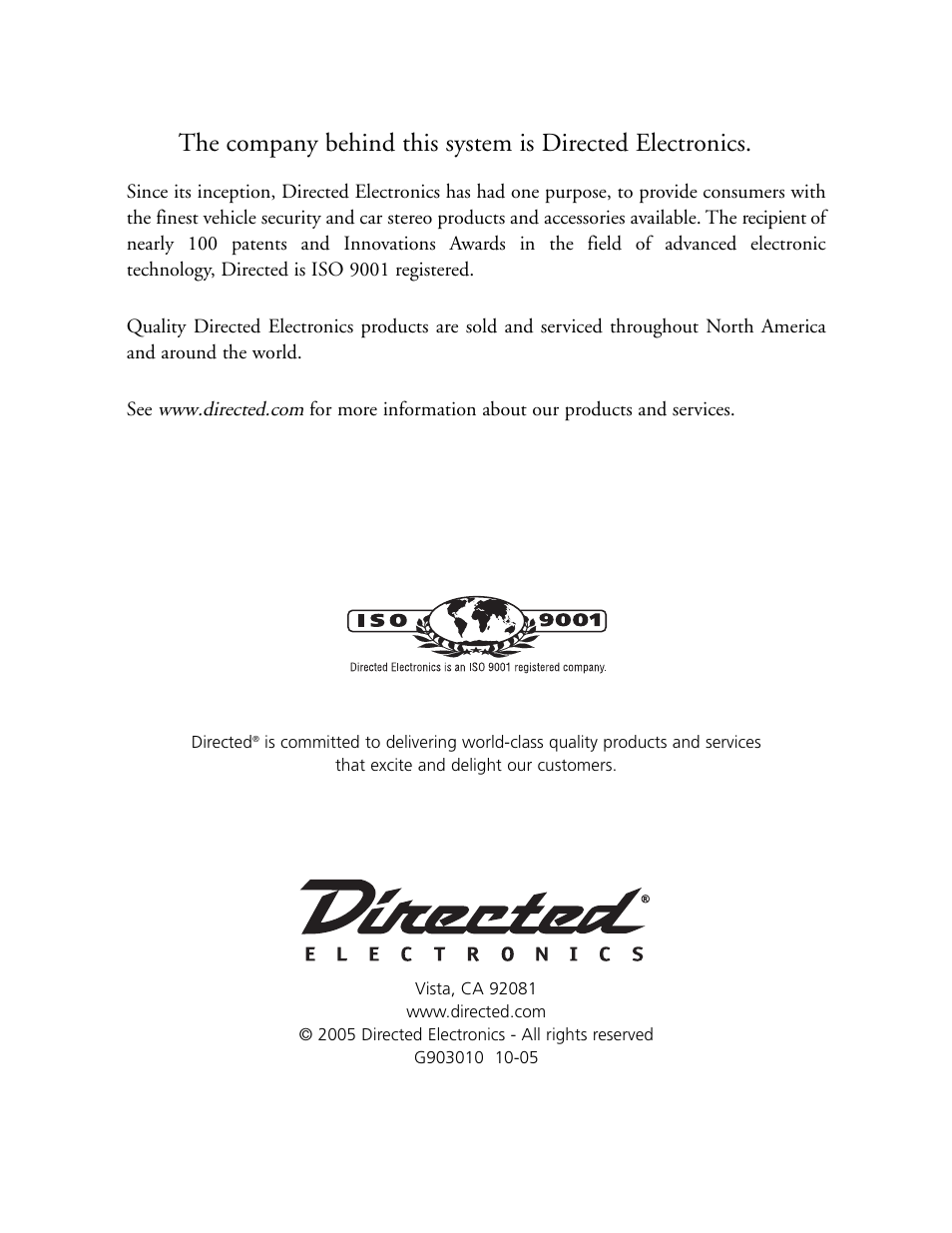CLIFFORD G4 System Series User Manual | Page 10 / 10