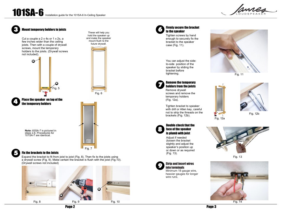 101sa-6 | James Loudspeaker 101SA-6 User Manual | Page 2 / 2