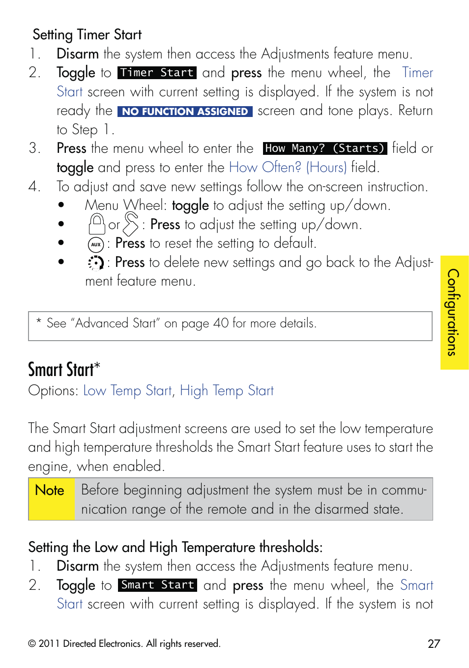 Smart start | CLIFFORD 590.4X User Manual | Page 30 / 69