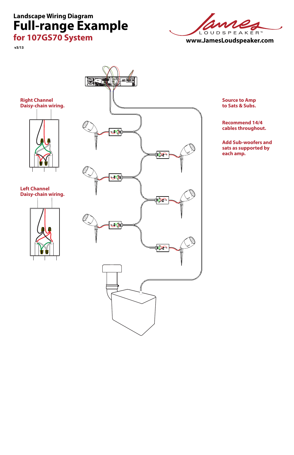 James Loudspeaker 107GS70 User Manual | 1 page