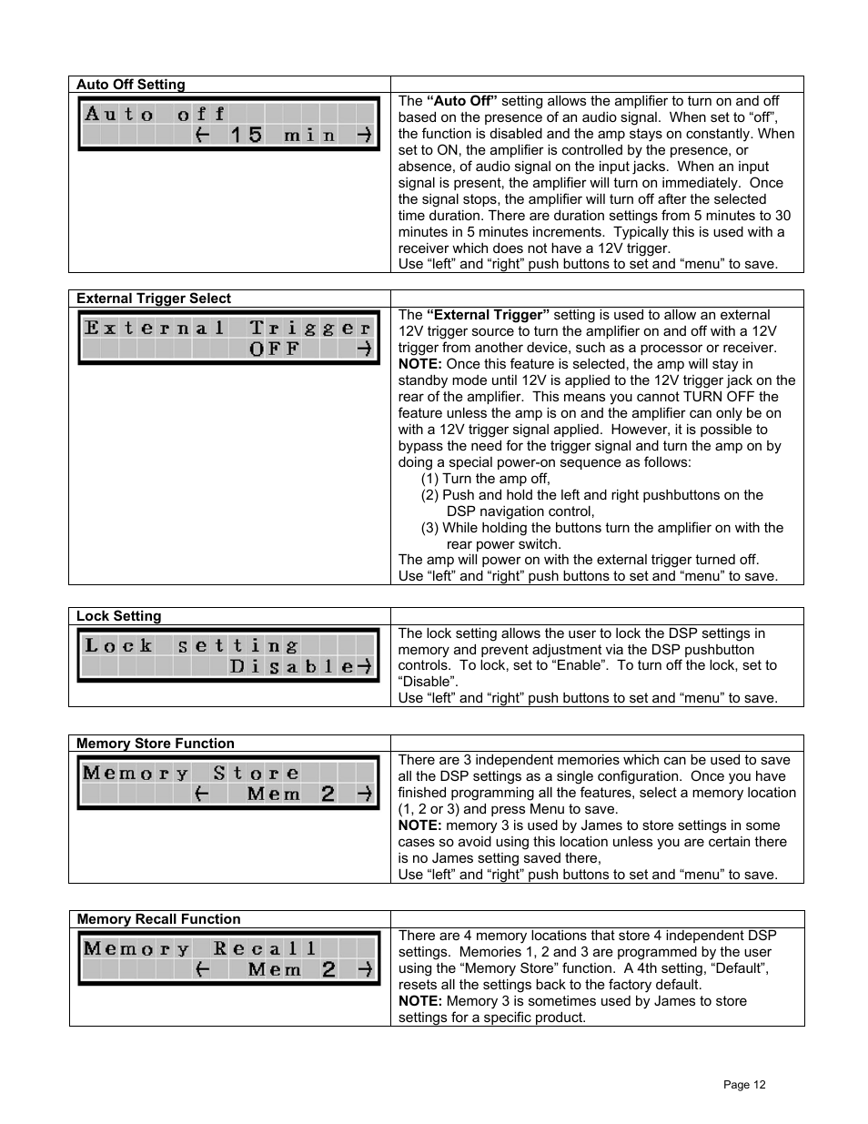 James Loudspeaker M1000 User Manual | Page 12 / 19