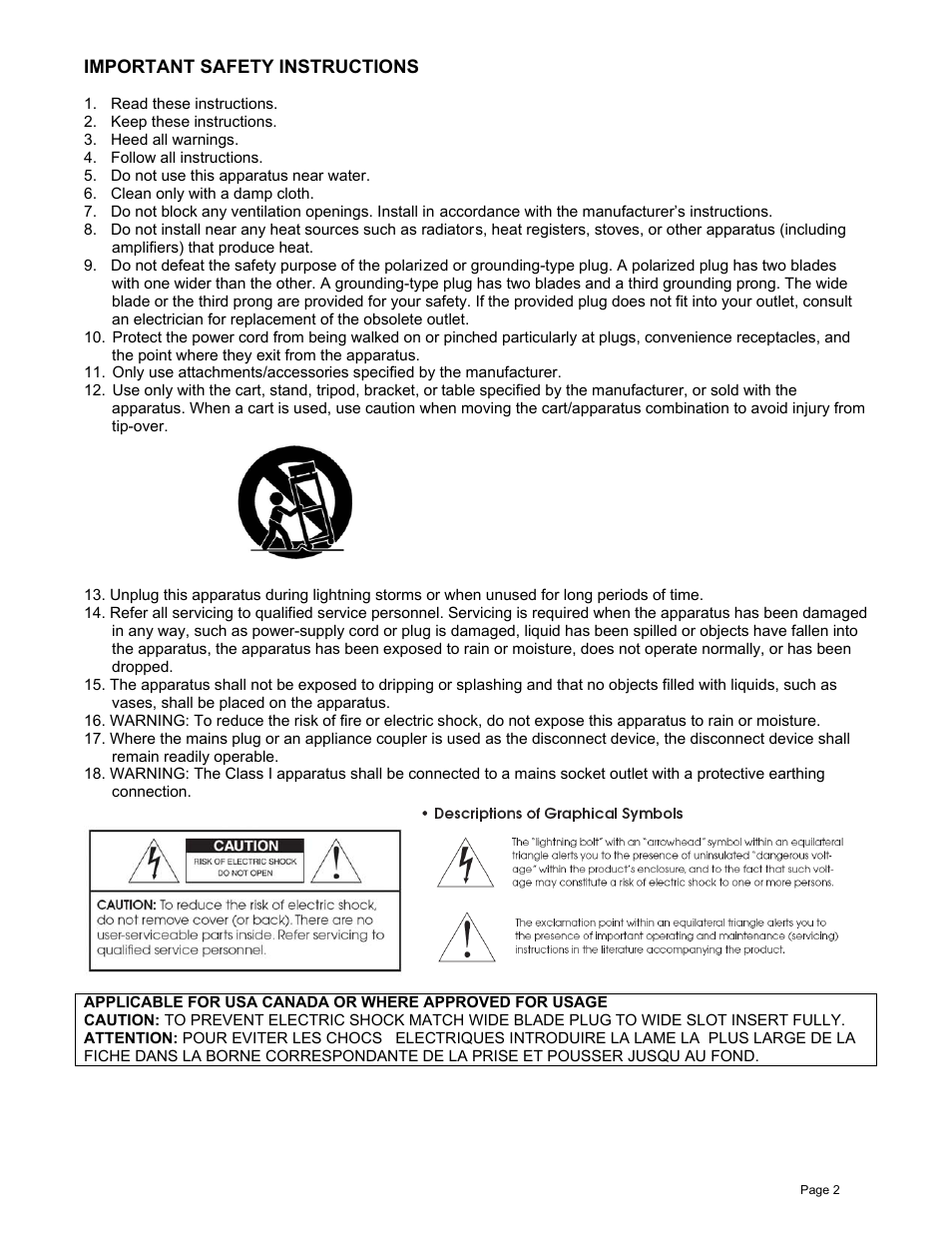 James Loudspeaker M1000 User Manual | Page 2 / 19