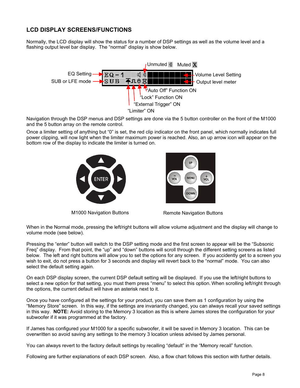 James Loudspeaker M1000 User Manual | Page 8 / 19