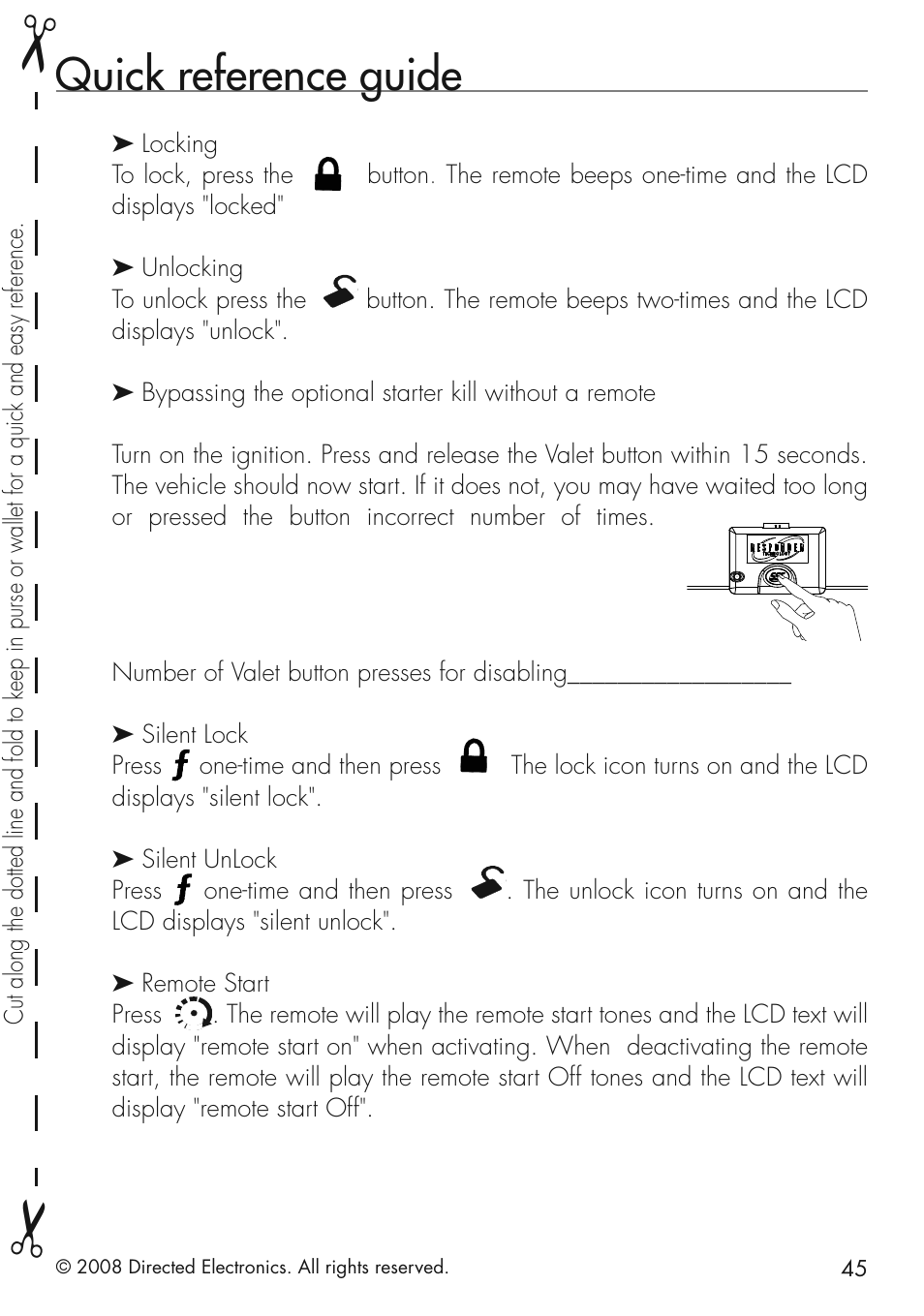 Quick reference guide | CLIFFORD 20.7 User Manual | Page 45 / 52