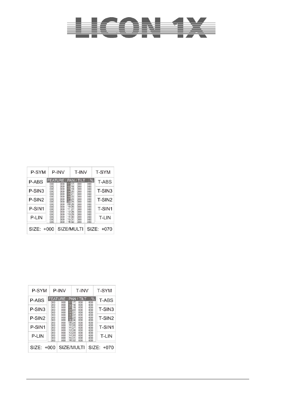 Programming aids for pan and tilt values | JB-Lighting Licon 1X User Manual | Page 34 / 129