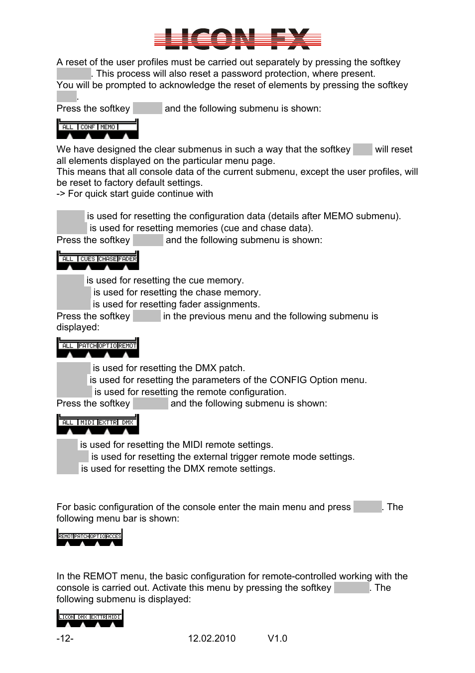 3 configuring the lighting control console | JB-Lighting Licon FX User Manual | Page 12 / 44