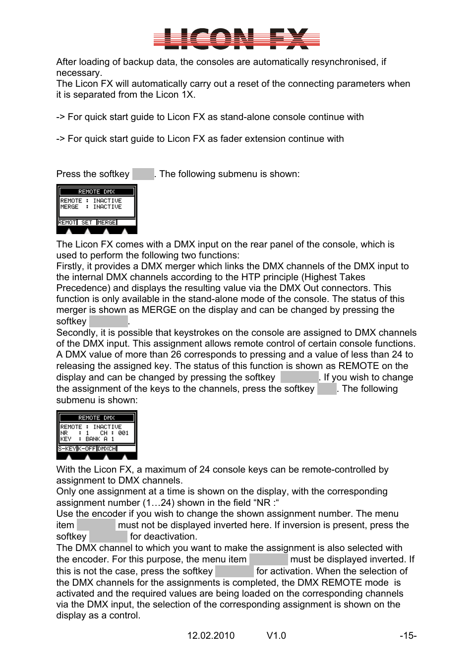 JB-Lighting Licon FX User Manual | Page 15 / 44