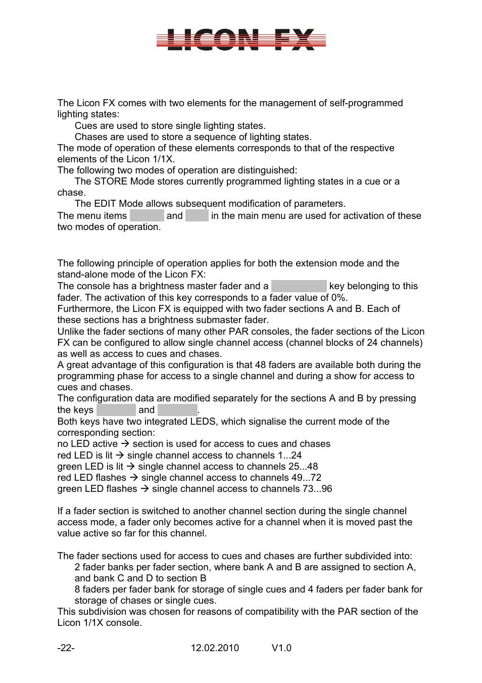 4 basic control elements | JB-Lighting Licon FX User Manual | Page 22 / 44