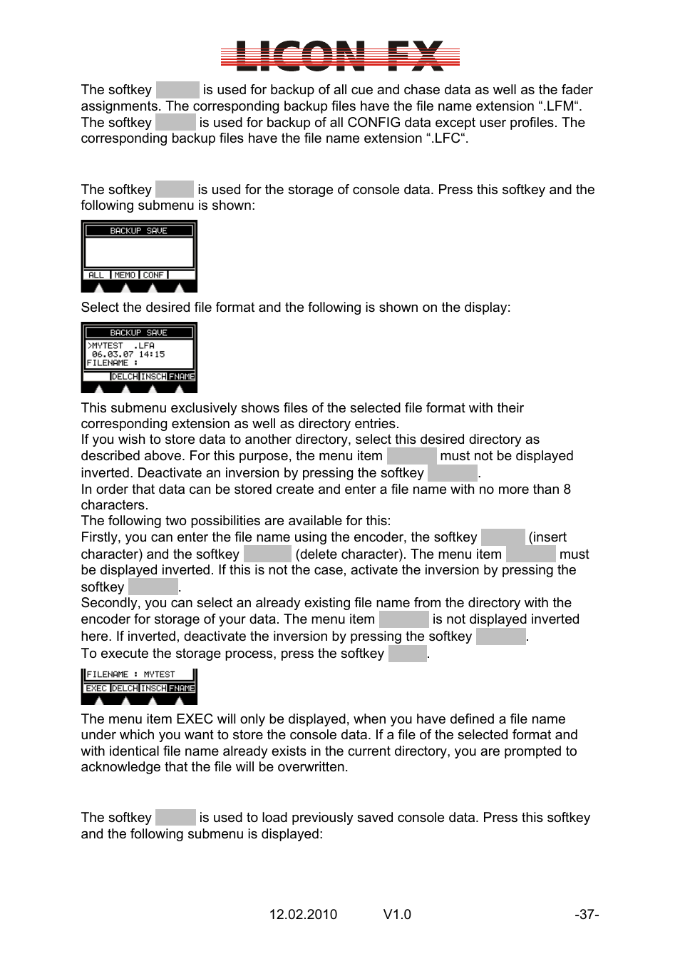 JB-Lighting Licon FX User Manual | Page 37 / 44
