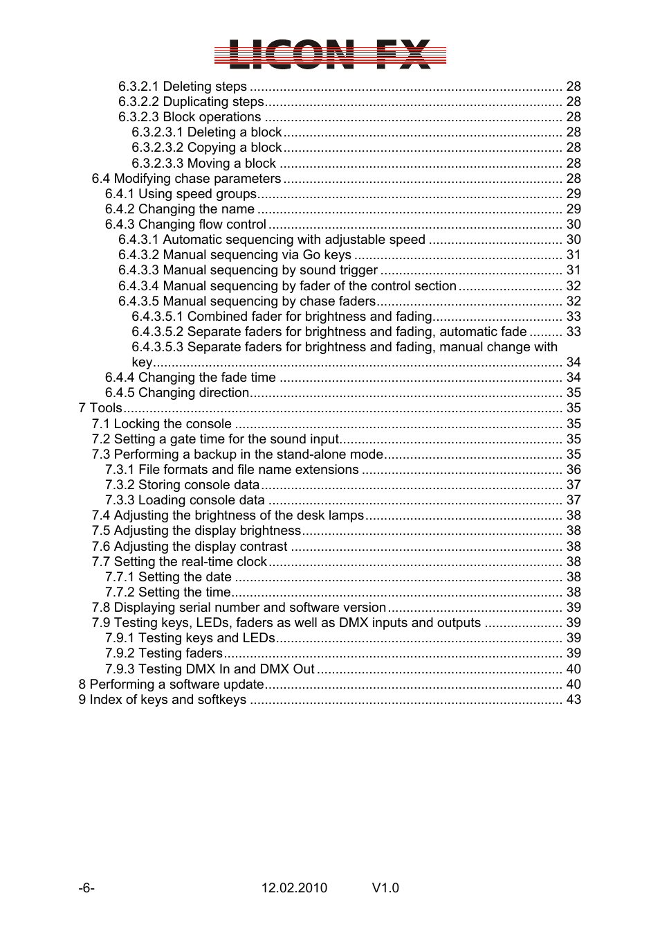 JB-Lighting Licon FX User Manual | Page 6 / 44