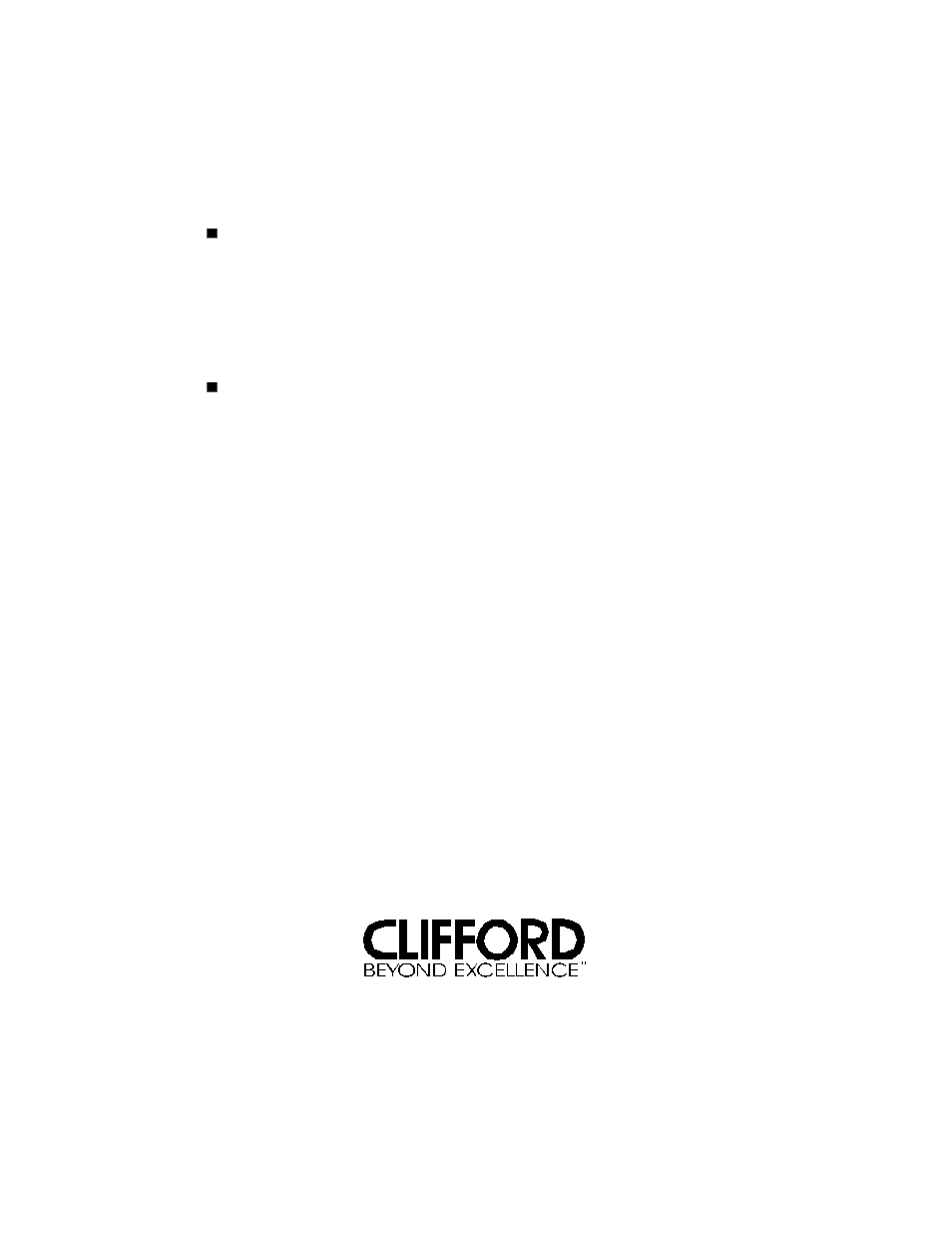 CLIFFORD XL2000 User Manual | Page 12 / 12