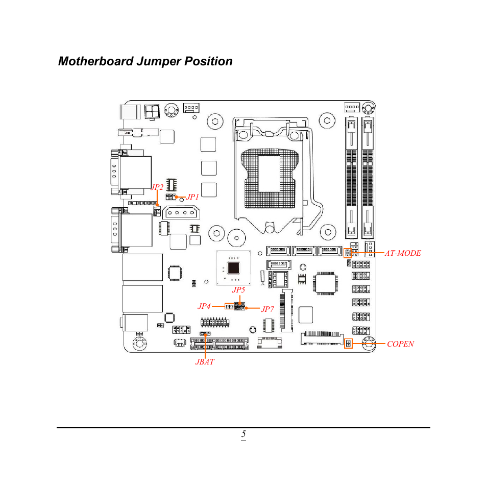 Motherboard jumper position | Jetway Computer NF9QU User Manual | Page 10 / 44
