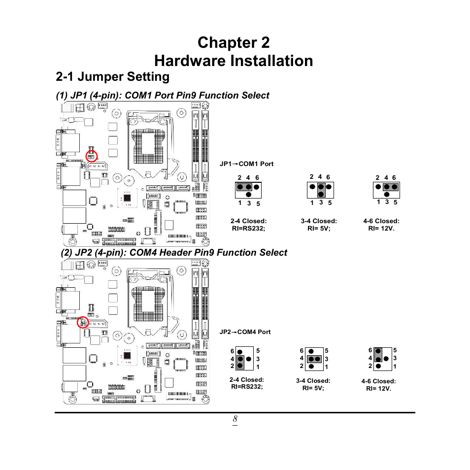 Chapter 2 hardware installation, 1 jumper setting | Jetway Computer NF9QU User Manual | Page 13 / 44