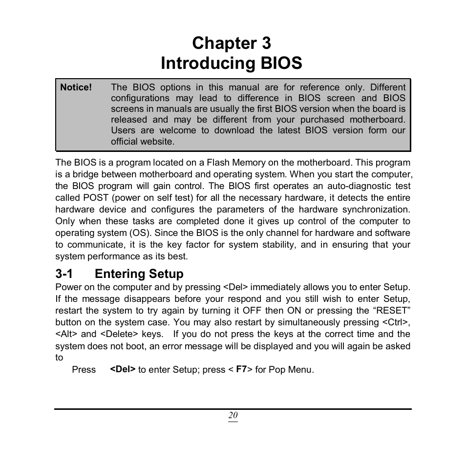 Chapter 3 introducing bios | Jetway Computer NF9QU User Manual | Page 25 / 44