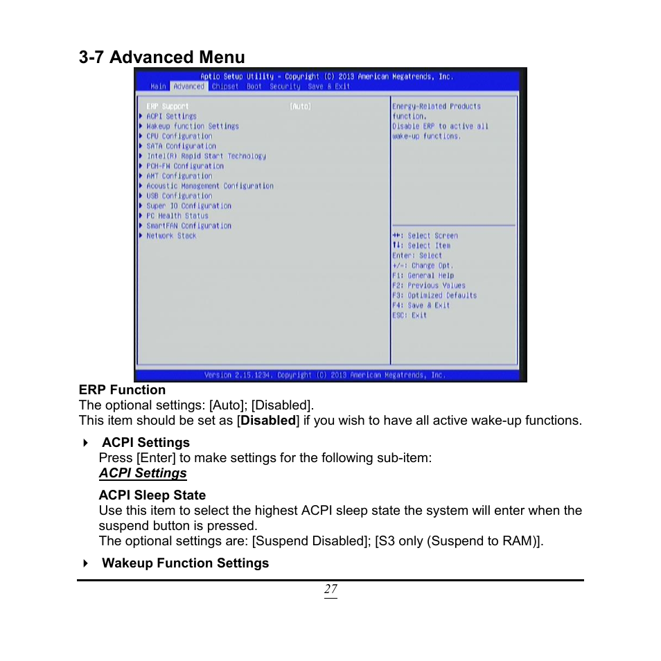 7 advanced menu | Jetway Computer NF9Q User Manual | Page 32 / 48